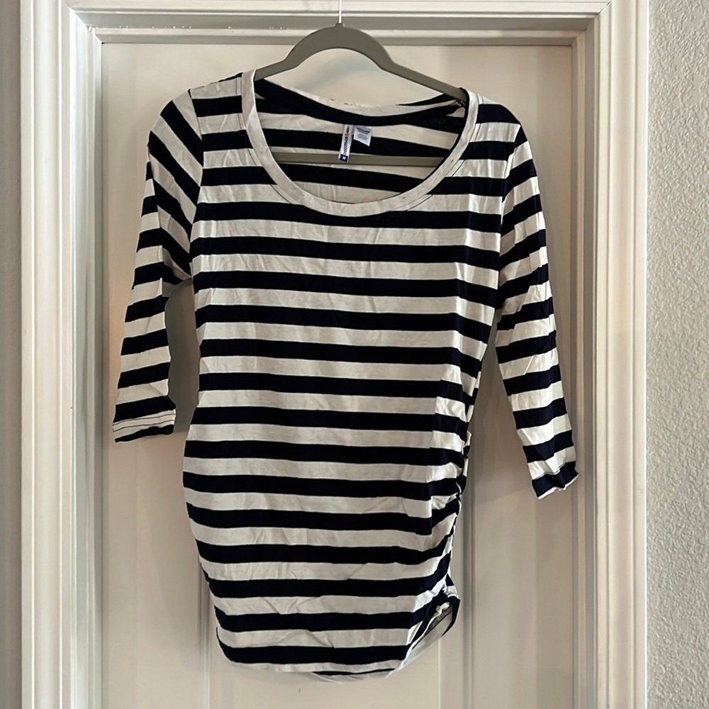 Striped maternity shirt